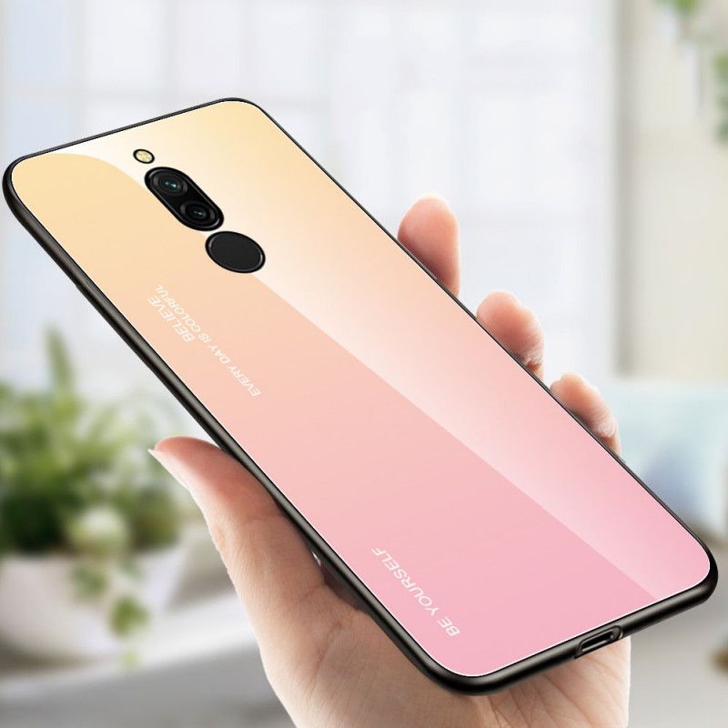 Skal Xiaomi Redmi 8 Röd Var Dig Själv Härdat Glas