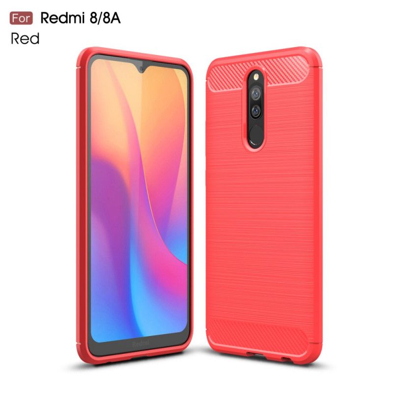 Skal Xiaomi Redmi 8 Svart Borstad Kolfiber