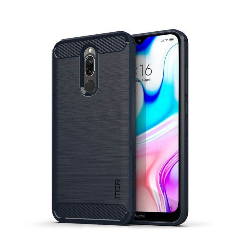 Skal Xiaomi Redmi 8 Svart Mofi Borstat Kolfiber