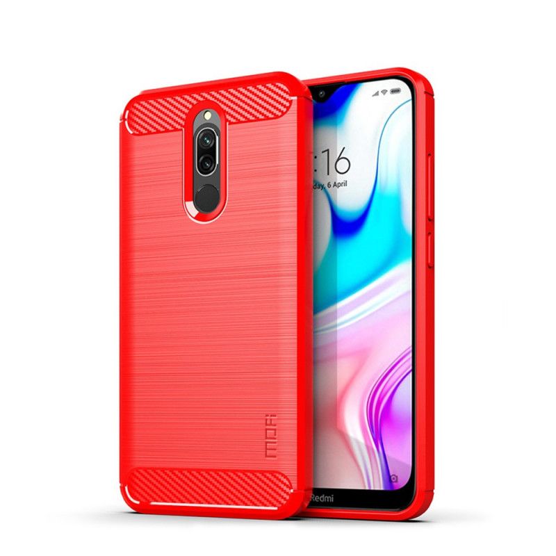 Skal Xiaomi Redmi 8 Svart Mofi Borstat Kolfiber