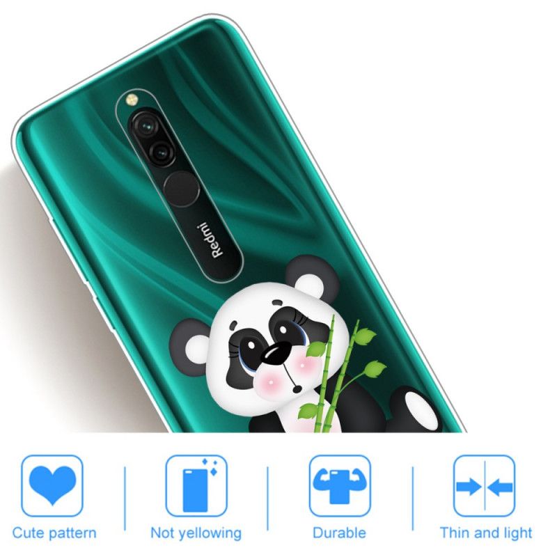 Skal Xiaomi Redmi 8 Transparent Ledsen Panda