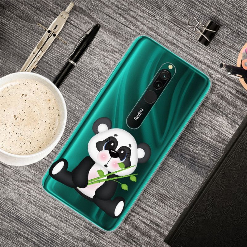 Skal Xiaomi Redmi 8 Transparent Ledsen Panda