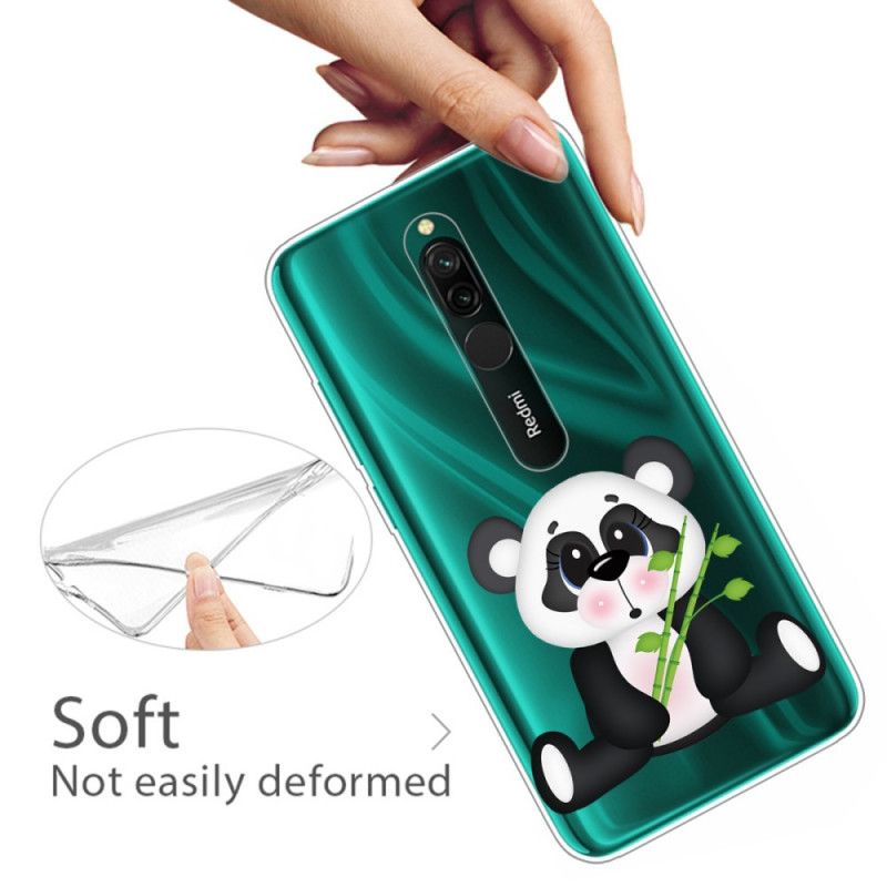 Skal Xiaomi Redmi 8 Transparent Ledsen Panda