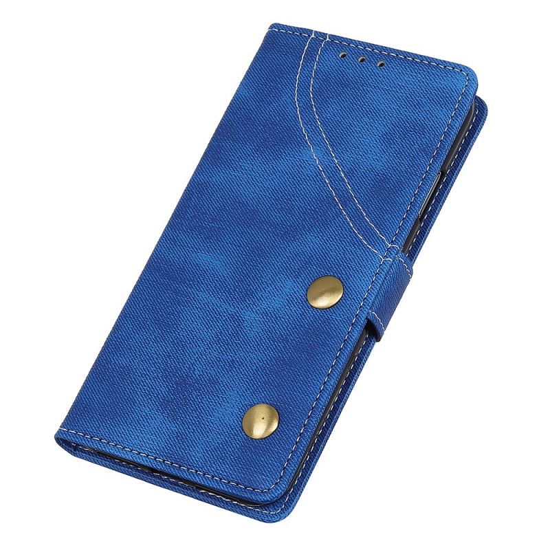 Fodral Huawei Mate 30 Svart Jeans Med Knappar