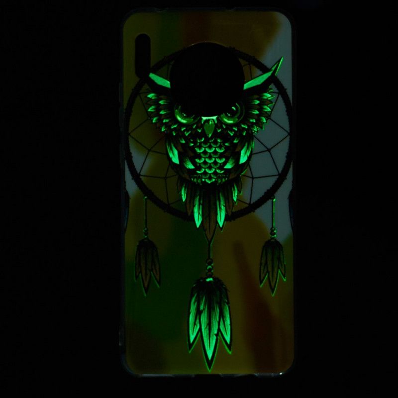 Skal Huawei Mate 30 Drömfångare Med Fluorescerande Uggla