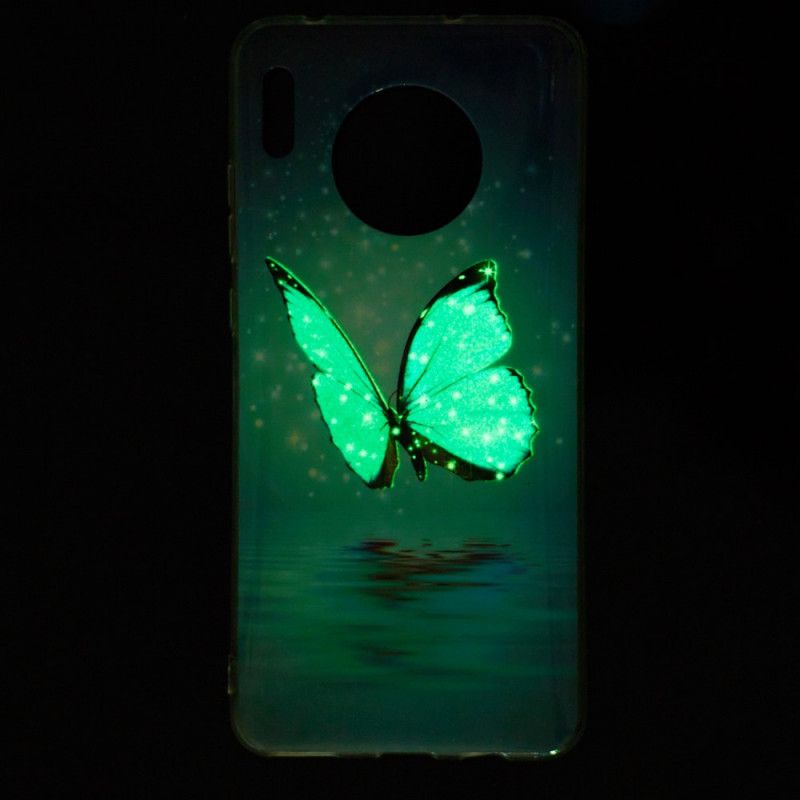 Skal Huawei Mate 30 Fluorescerande Blå Fjäril