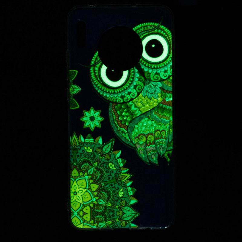 Skal Huawei Mate 30 Mobilskal Fluorescerande Mandalauggla