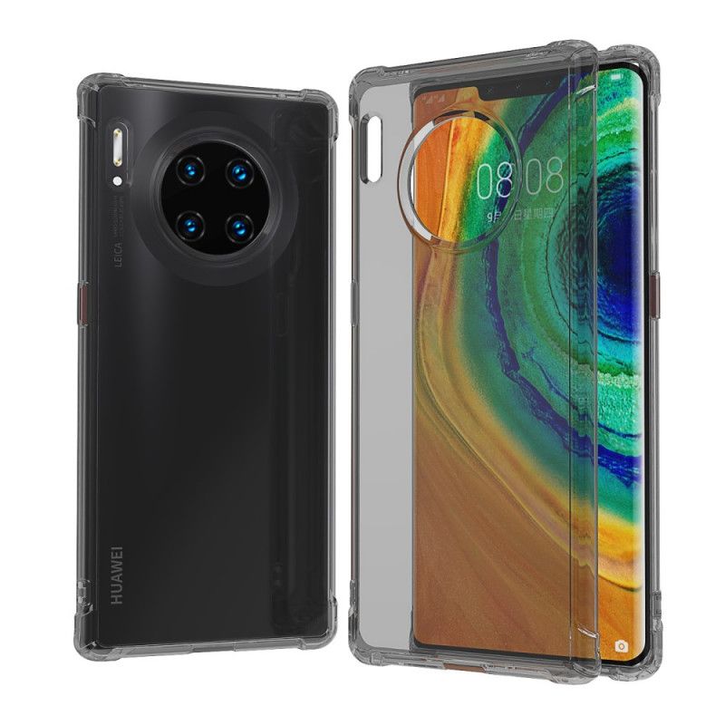 Skal Huawei Mate 30 Svart Genomskinliga Kuddar Med Leeu-Skydd