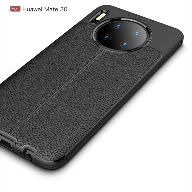 Skal Huawei Mate 30 Svart Mobilskal Lychee-Lädereffekt