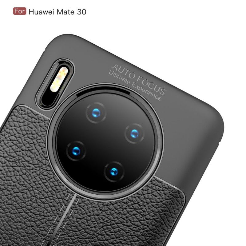 Skal Huawei Mate 30 Svart Mobilskal Lychee-Lädereffekt