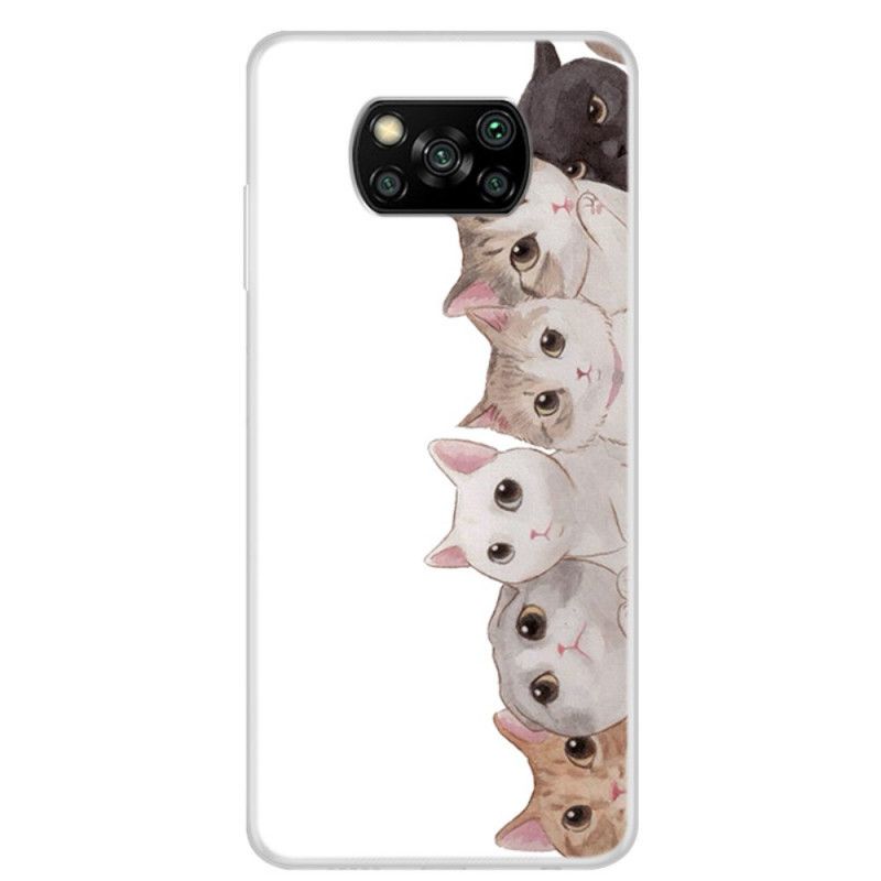 Skal Xiaomi Poco X3 Lyssnande Katter