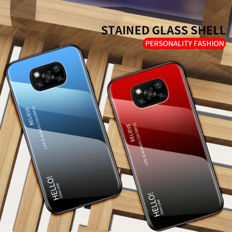 Skal Xiaomi Poco X3 Svart Hej Härdat Glas