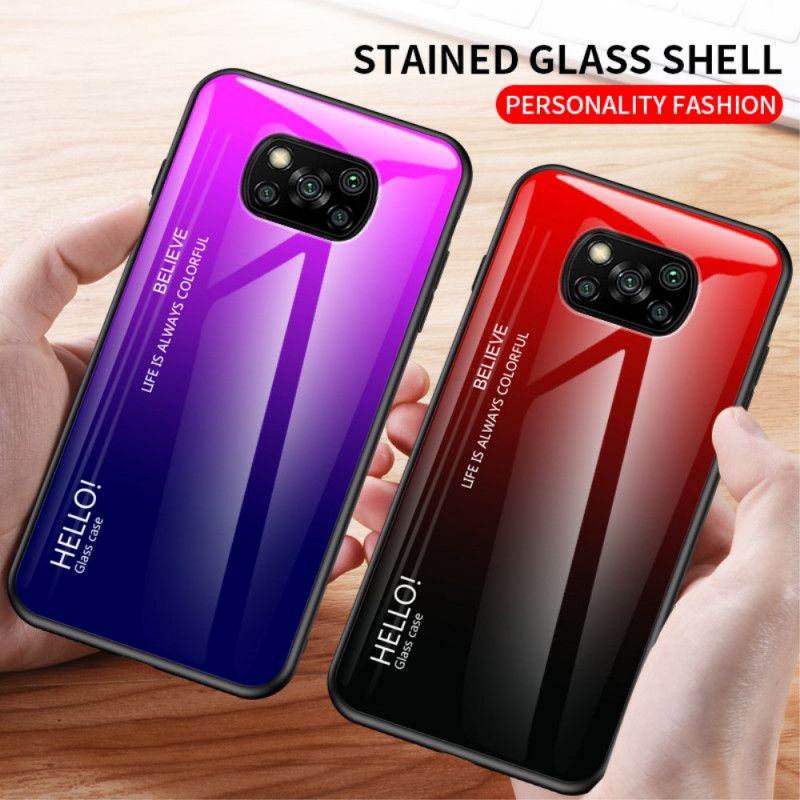 Skal Xiaomi Poco X3 Svart Hej Härdat Glas