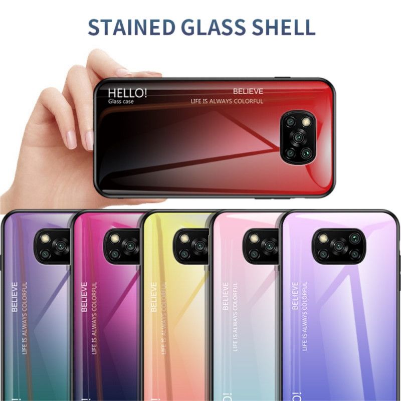 Skal Xiaomi Poco X3 Svart Hej Härdat Glas