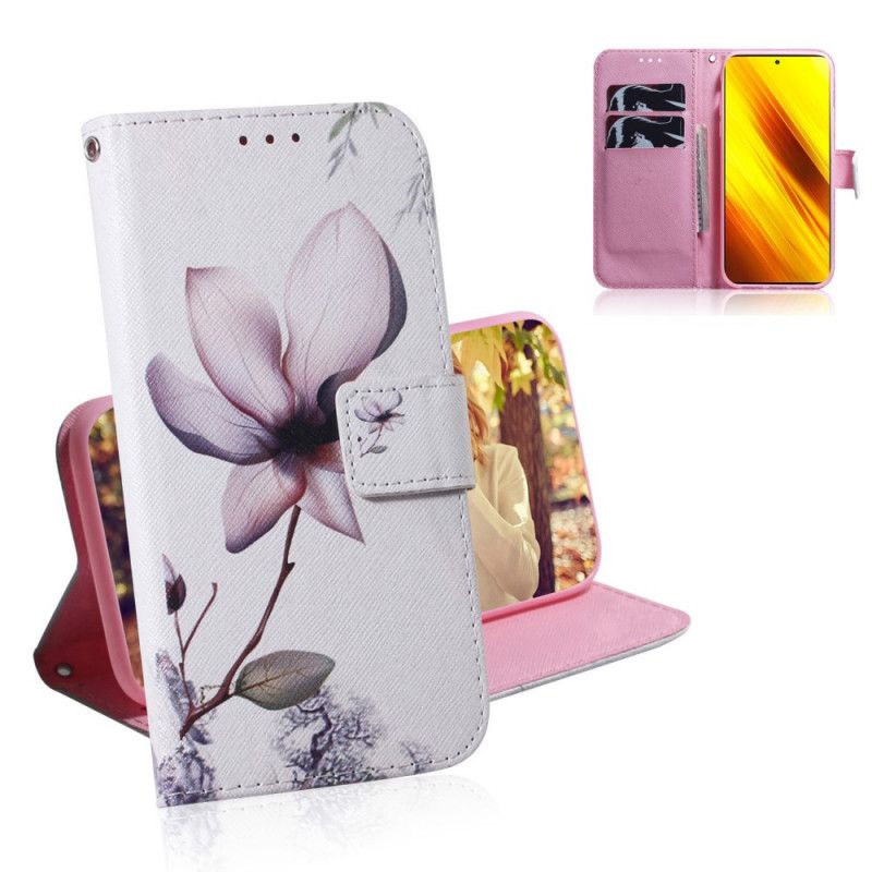 Skyddsfodral Xiaomi Poco X3 Gammal Rosblomma