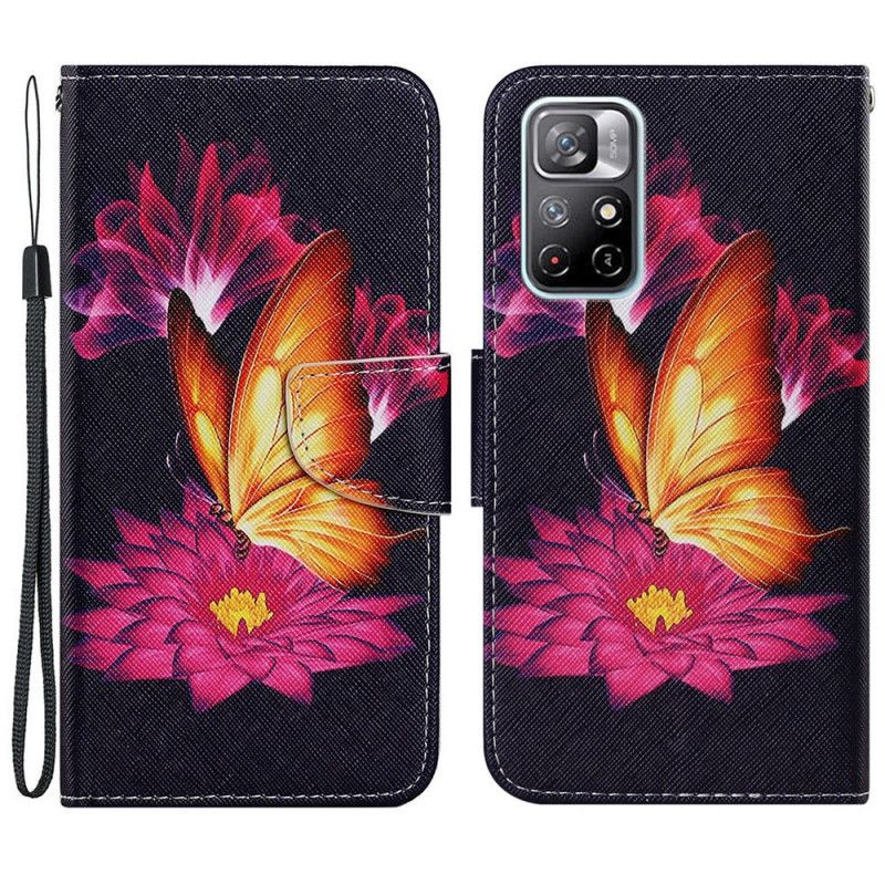 Fodral För Xiaomi Redmi Note 11 / Poco M4 Pro 5g Butterfly And Lotus