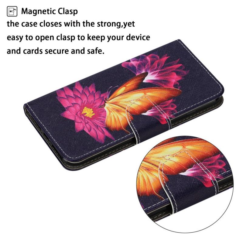 Fodral För Xiaomi Redmi Note 11 / Poco M4 Pro 5g Butterfly And Lotus
