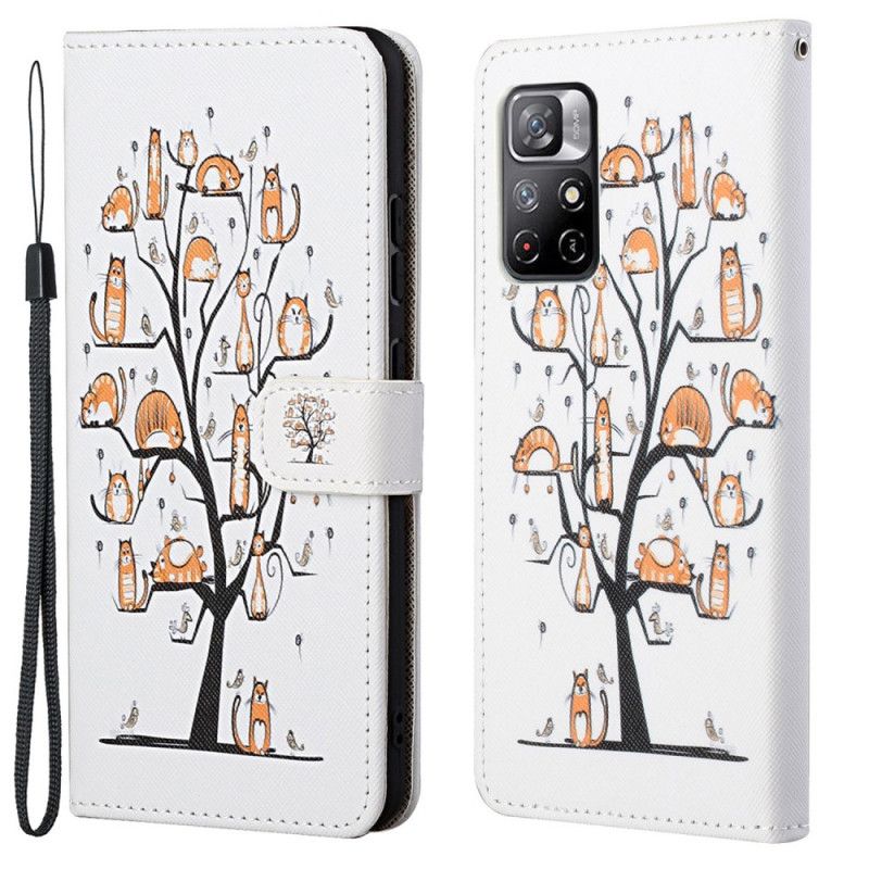 Fodral För Xiaomi Redmi Note 11 / Poco M4 Pro 5g Funky Cats Strappy