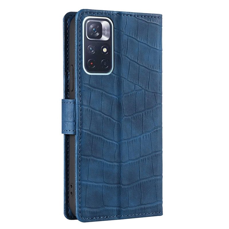 Fodral För Xiaomi Redmi Note 11 / Poco M4 Pro 5g Skin-touch Crocodile