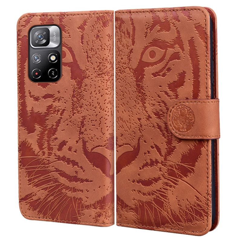 Fodral För Xiaomi Redmi Note 11 / Poco M4 Pro 5g Tiger Face Print