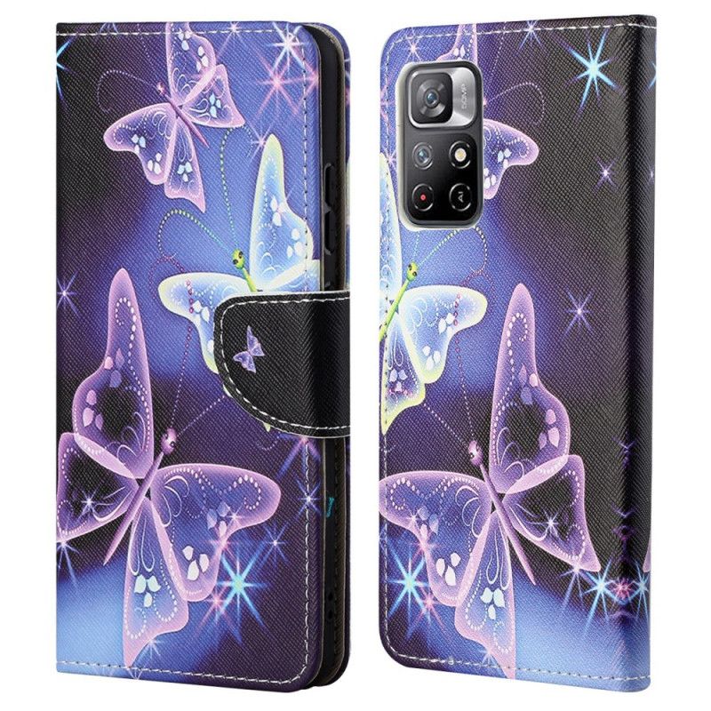 Fodral Xiaomi Redmi Note 11 / Poco M4 Pro 5g Butterflies Design