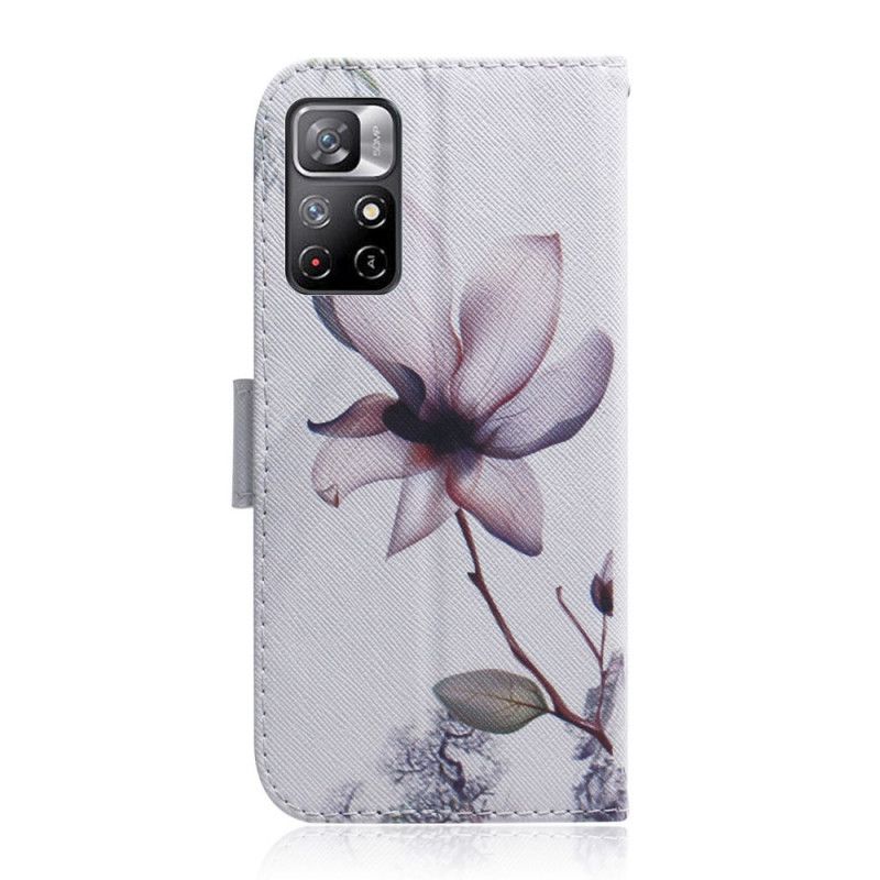 Fodral Xiaomi Redmi Note 11 / Poco M4 Pro 5g Gammal Rosa Blomma