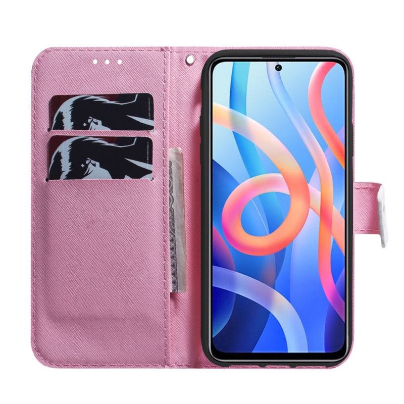 Fodral Xiaomi Redmi Note 11 / Poco M4 Pro 5g Gammal Rosa Blomma