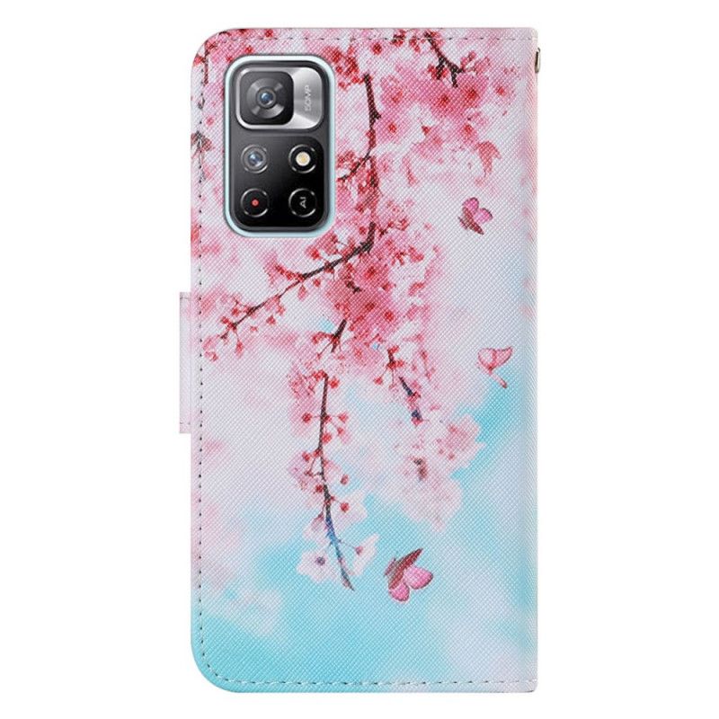 Fodral Xiaomi Redmi Note 11 / Poco M4 Pro 5g Röda String Grenar