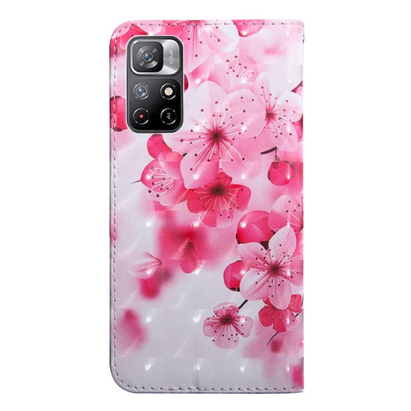 Fodral Xiaomi Redmi Note 11 / Poco M4 Pro 5g Rosa Blommor