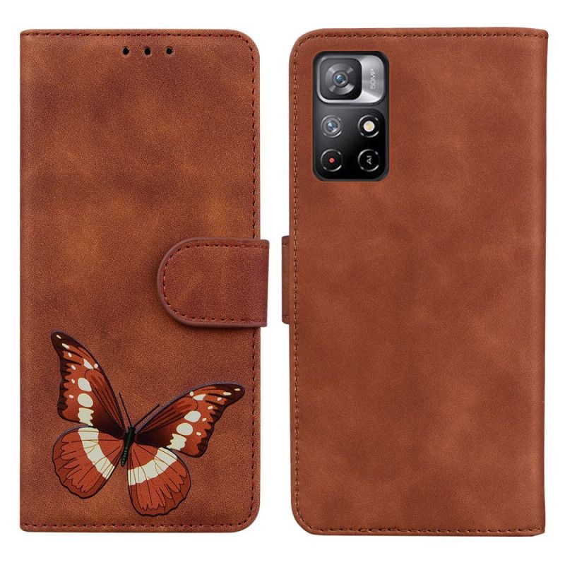 Fodral Xiaomi Redmi Note 11 / Poco M4 Pro 5g Skin-touch Butterfly