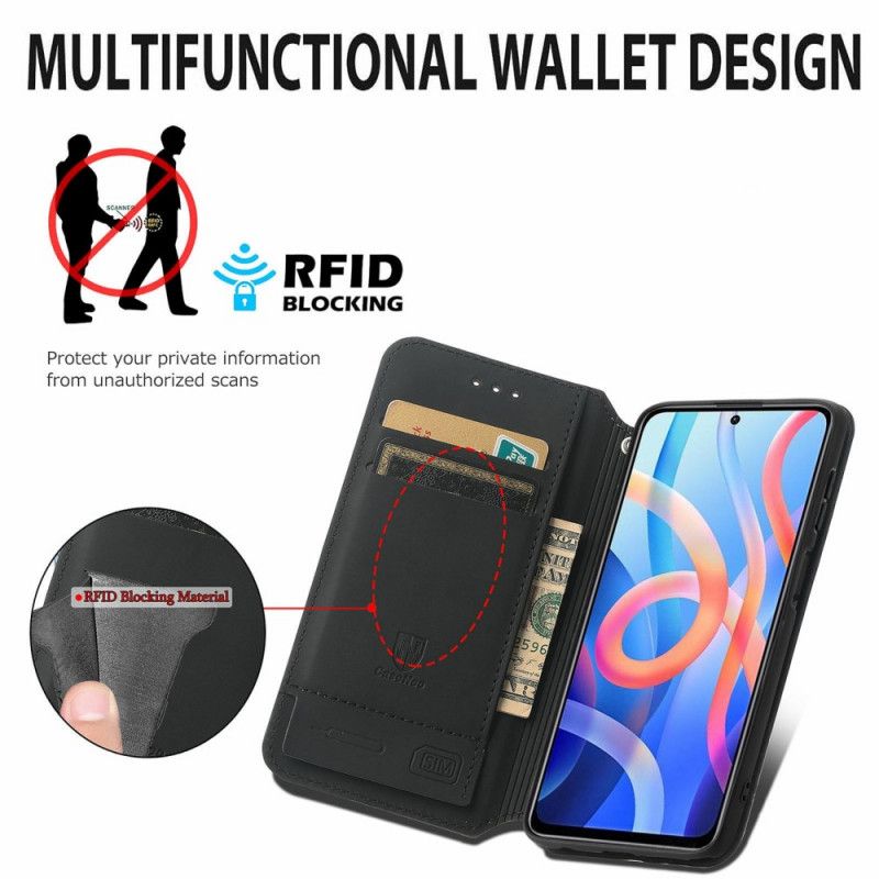 Folio-fodral Xiaomi Redmi Note 11 / Poco M4 Pro 5g Design Rfid Caseneo