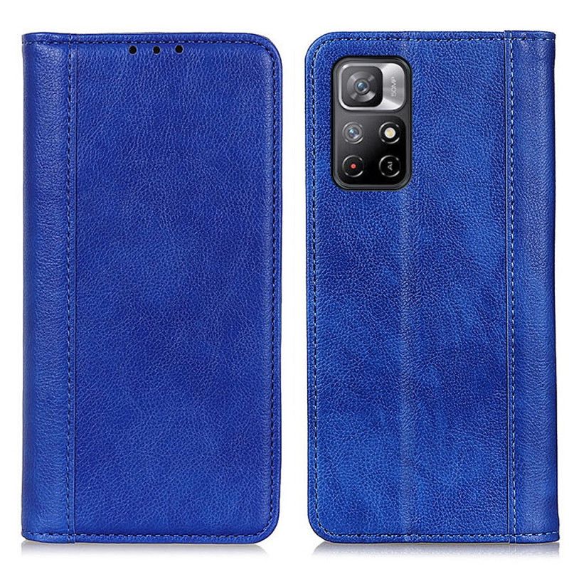 Folio-fodral Xiaomi Redmi Note 11 / Poco M4 Pro 5g Elegance Split Litchi Läder