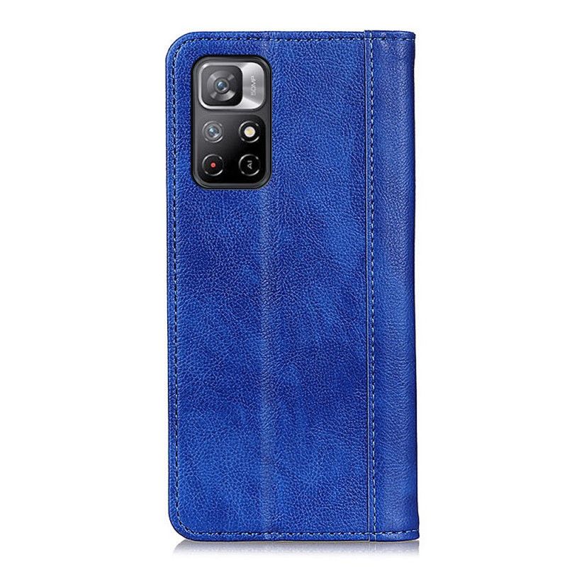 Folio-fodral Xiaomi Redmi Note 11 / Poco M4 Pro 5g Elegance Split Litchi Läder