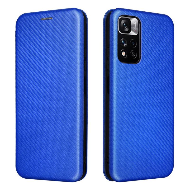 Folio-fodral Xiaomi Redmi Note 11 / Poco M4 Pro 5g Telefonfodral Kolfiber