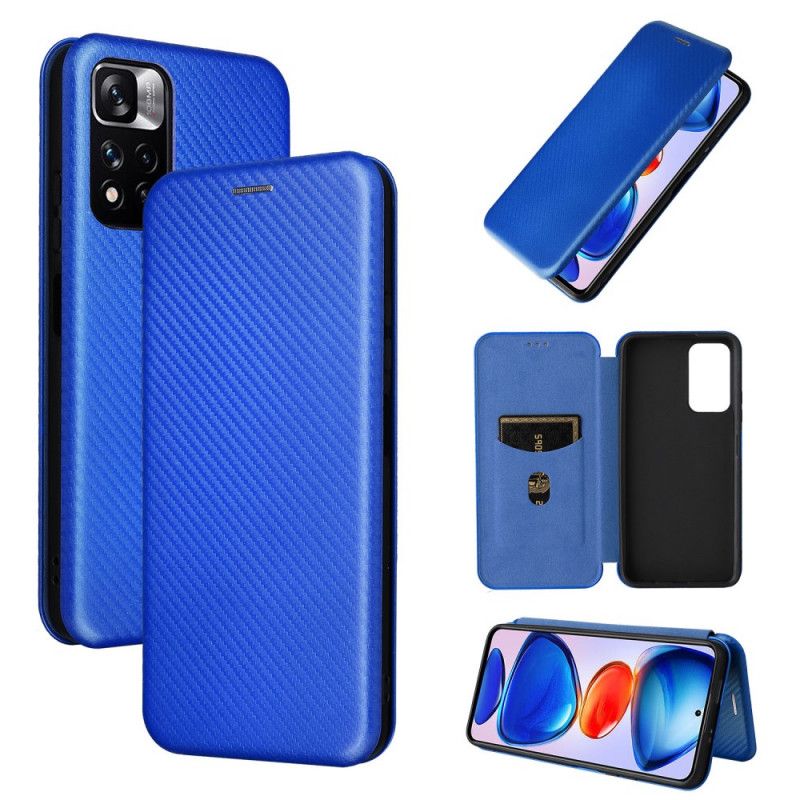 Folio-fodral Xiaomi Redmi Note 11 / Poco M4 Pro 5g Telefonfodral Kolfiber