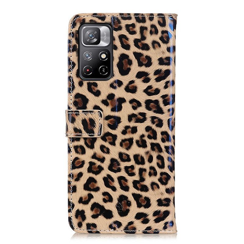 Läderfodral Xiaomi Redmi Note 11 / Poco M4 Pro 5g Telefonfodral Leopard