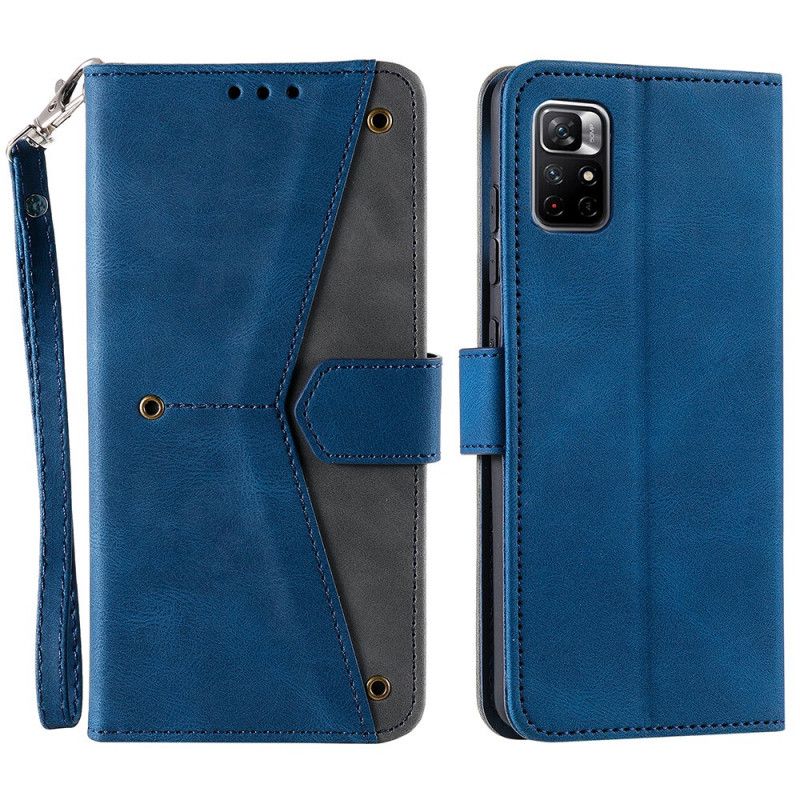 Läderfodral Xiaomi Redmi Note 11 / Poco M4 Pro 5g Telefonfodral Skin-touch-sömmar