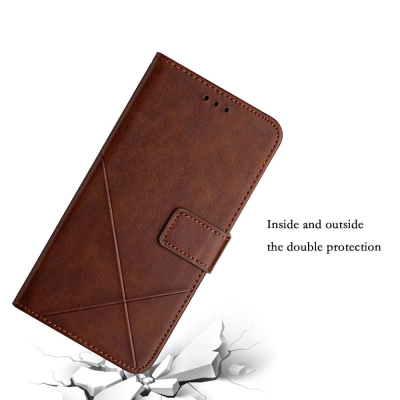 Läderfodral Xiaomi Redmi Note 11 / Poco M4 Pro 5g Telefonfodral Style Leather Geo X Design