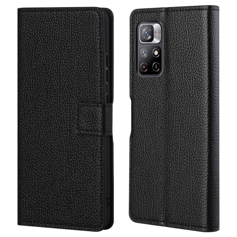 Läderskal Fodral Xiaomi Redmi Note 11 / Poco M4 Pro 5g Litchi Grain Lädereffekt