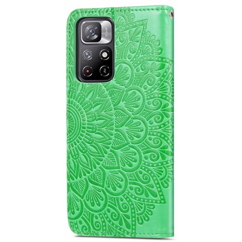 Läderskal Fodral Xiaomi Redmi Note 11 / Poco M4 Pro 5g Tribal Leaves