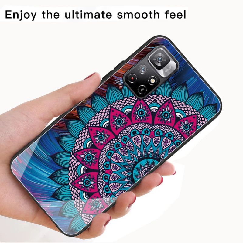 Skal För Xiaomi Redmi Note 11 / Poco M4 Pro 5g Mandala I Härdat Glas