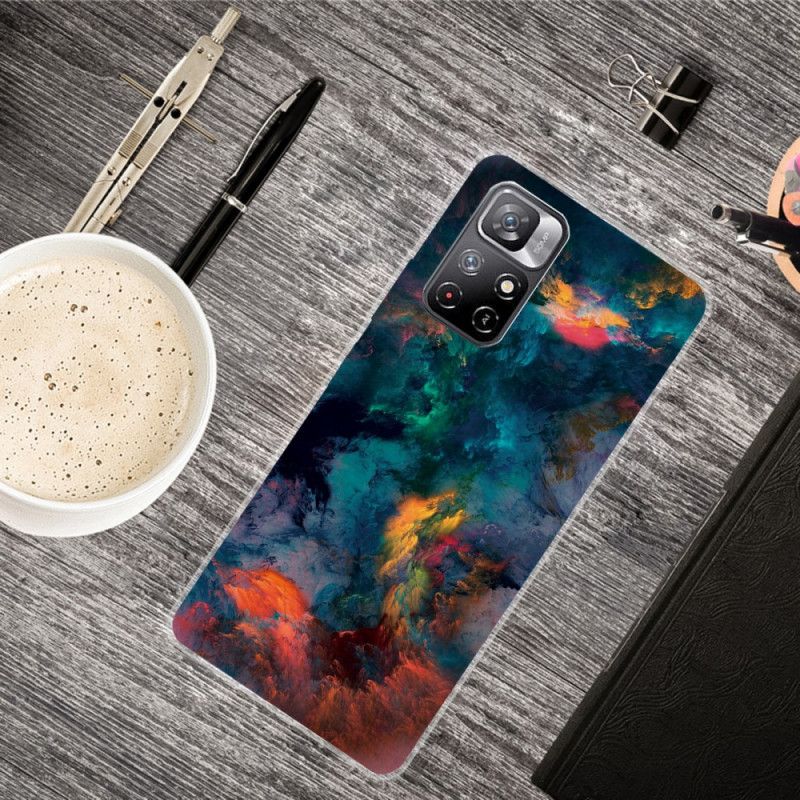 Skal Xiaomi Redmi Note 11 / Poco M4 Pro 5g Telefonfodral Färgade Moln