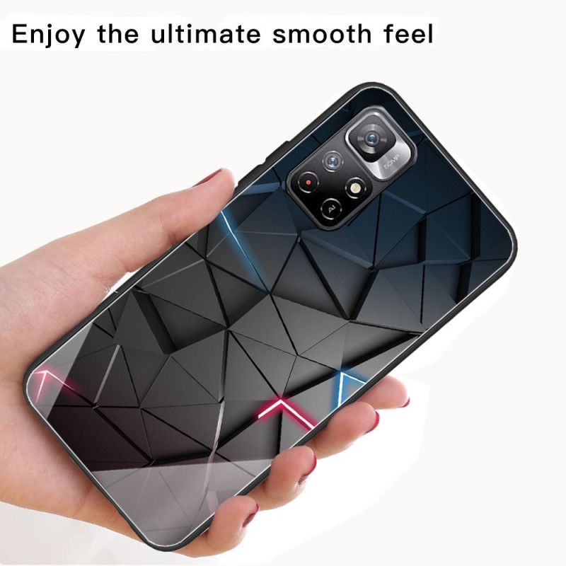 Skal Xiaomi Redmi Note 11 / Poco M4 Pro 5g Telefonfodral Geometri Av Härdat Glas