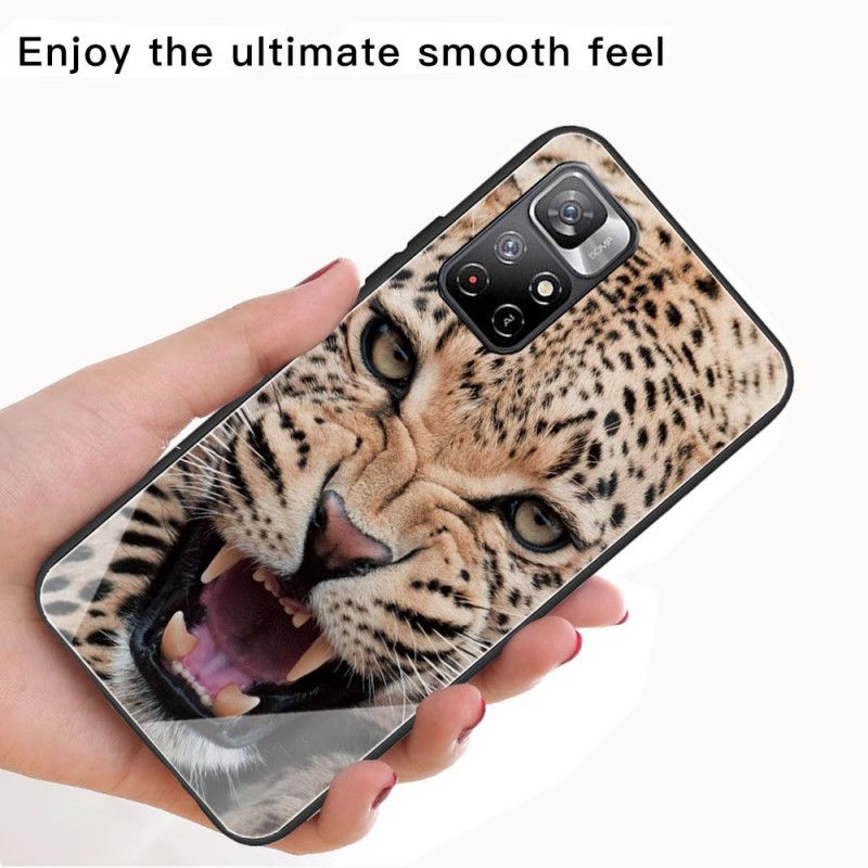 Skal Xiaomi Redmi Note 11 / Poco M4 Pro 5g Telefonfodral Leopard Härdat Glas