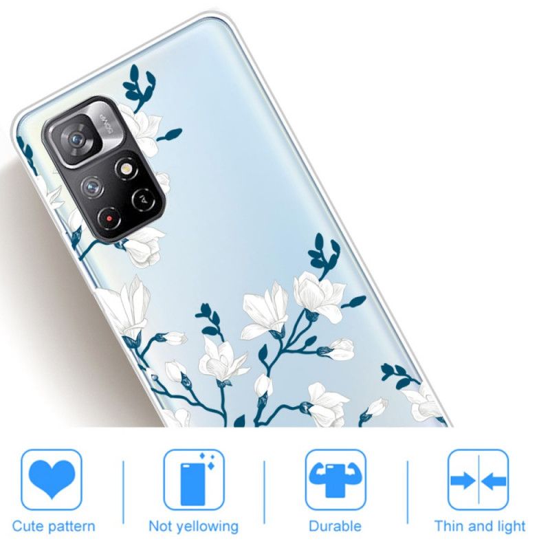 Skal Xiaomi Redmi Note 11 / Poco M4 Pro 5g Vita Blommor