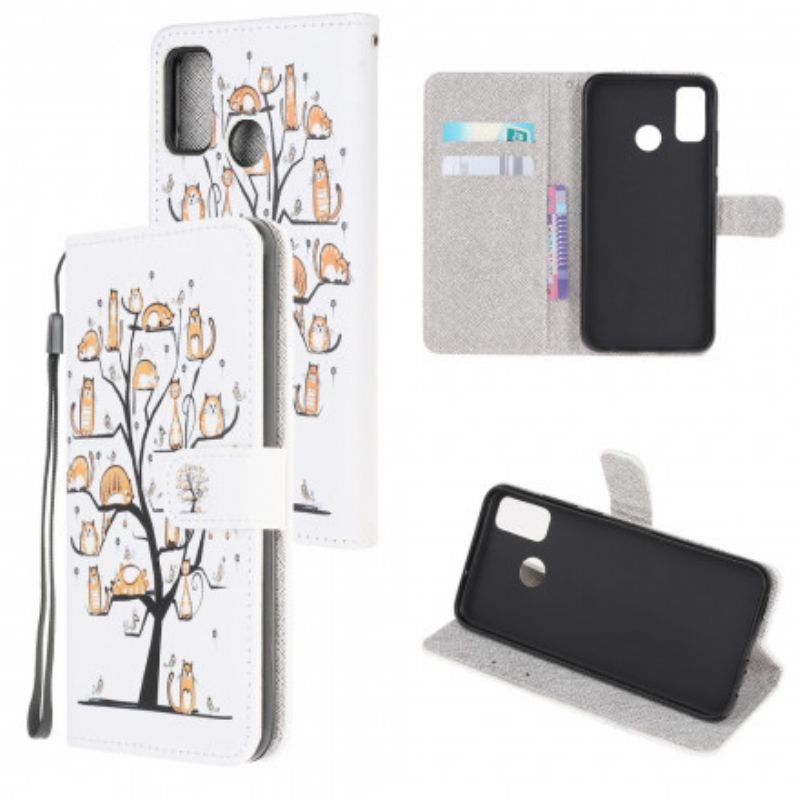 Fodral Moto G50 Funky Cats Strappy