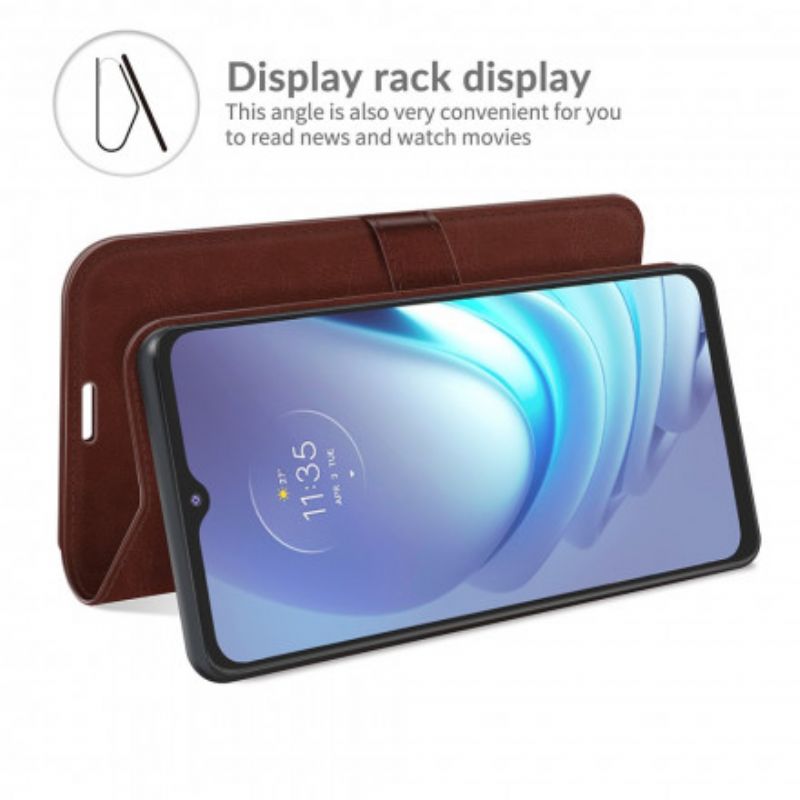 Fodral Moto G50 Lädereffektdesign