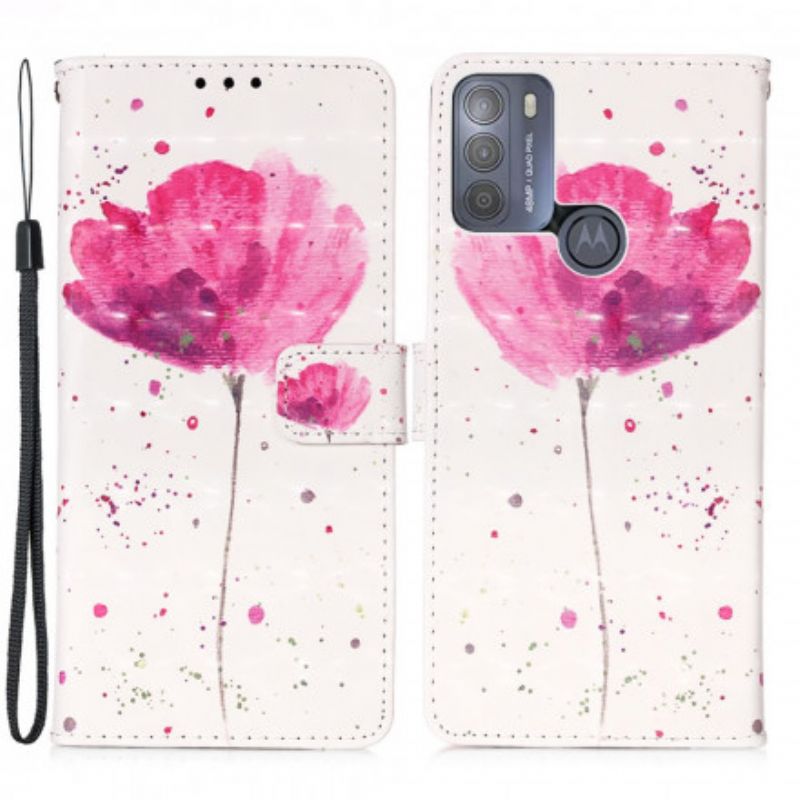 Fodral Moto G50 Poppy Watercolor