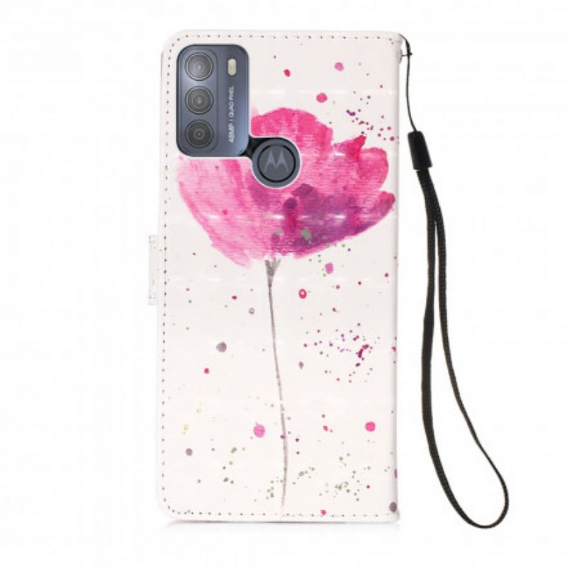 Fodral Moto G50 Poppy Watercolor