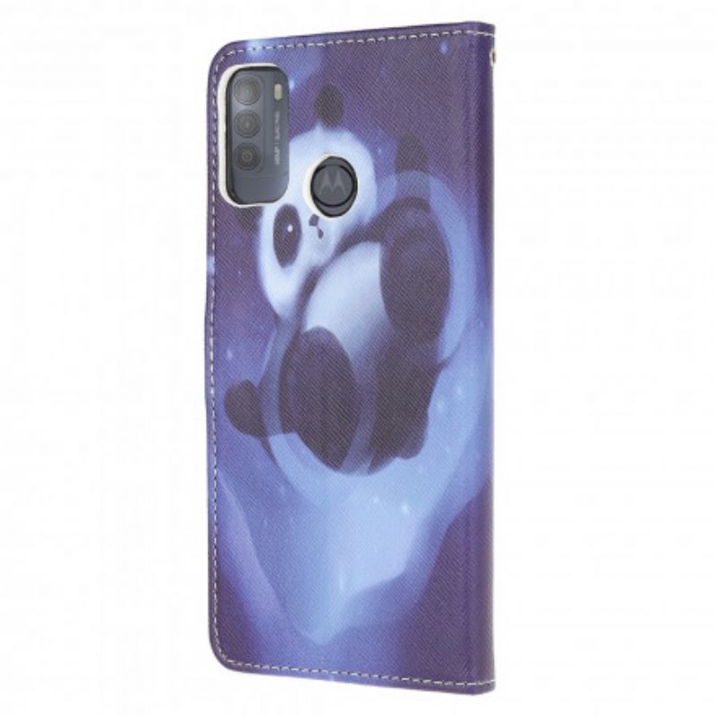 Skyddsfodral Moto G50 Panda Space Strappy